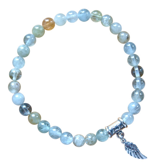 Aquamarine Healing Crystal Bracelets for Courage - zen jewelz