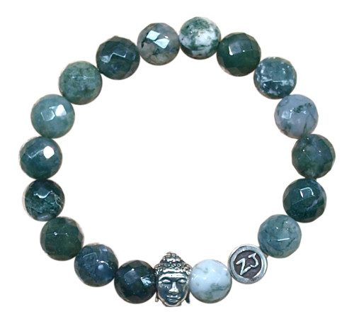 Moss Agate Healing Crystal Bracelets for New Beginnings - zen jewelz