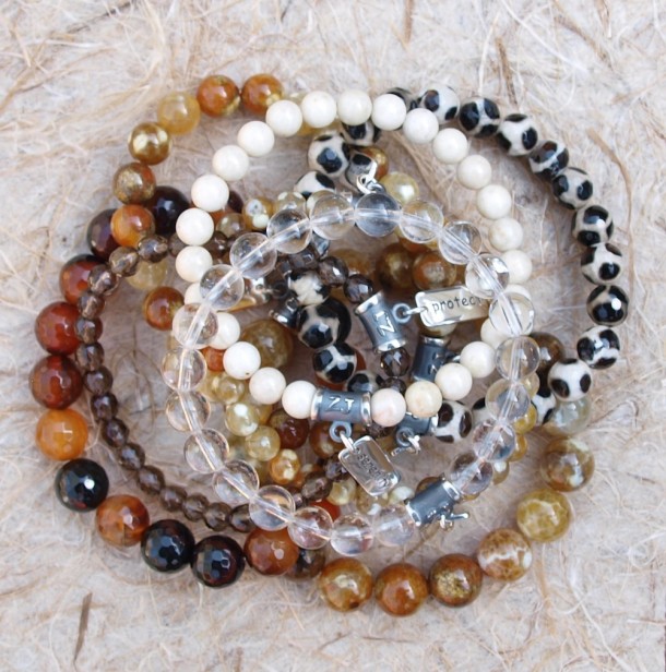 Assorted gemstone bracelets made at zen jewelz 