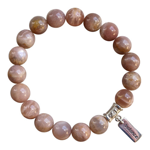 Moonstone meaning - Peach Moonstone Bracelet by zen jewelz