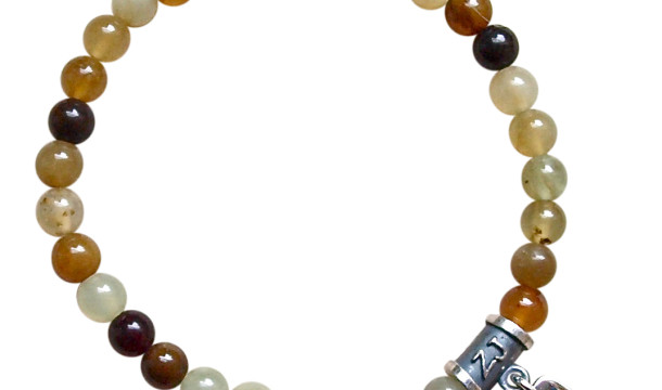 Multi Jade gemstone bracelet adorned with a sterling silver luck charm by zen jewelz - jade bracelet meaning